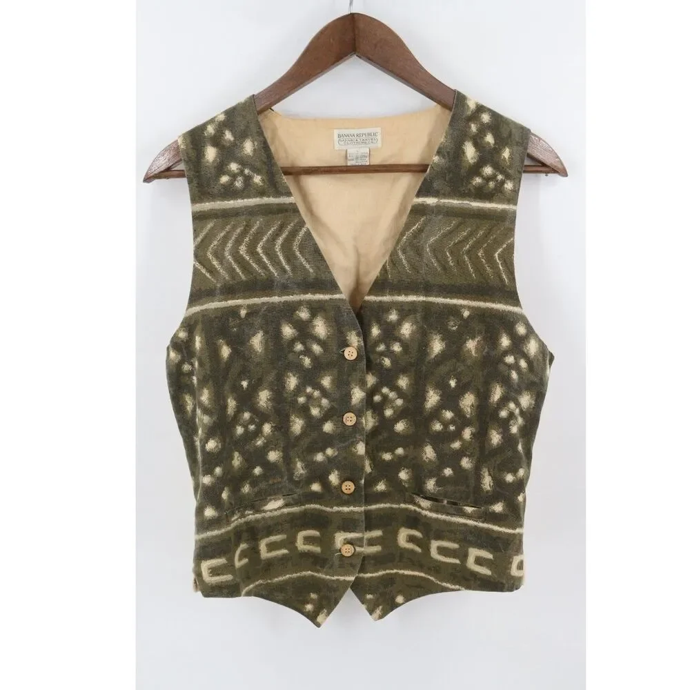 Vintage Banana Republic Safari & Travel Clothing Co. Vest Size Large